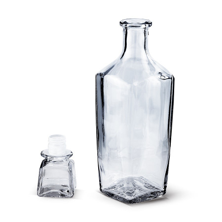 Бутылка (штоф) "Элегант" стеклянная 0,5 литра с пробкой  в Кирове